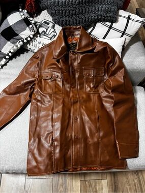 Vintage Aventura Chestnut Brown Leather Jacket